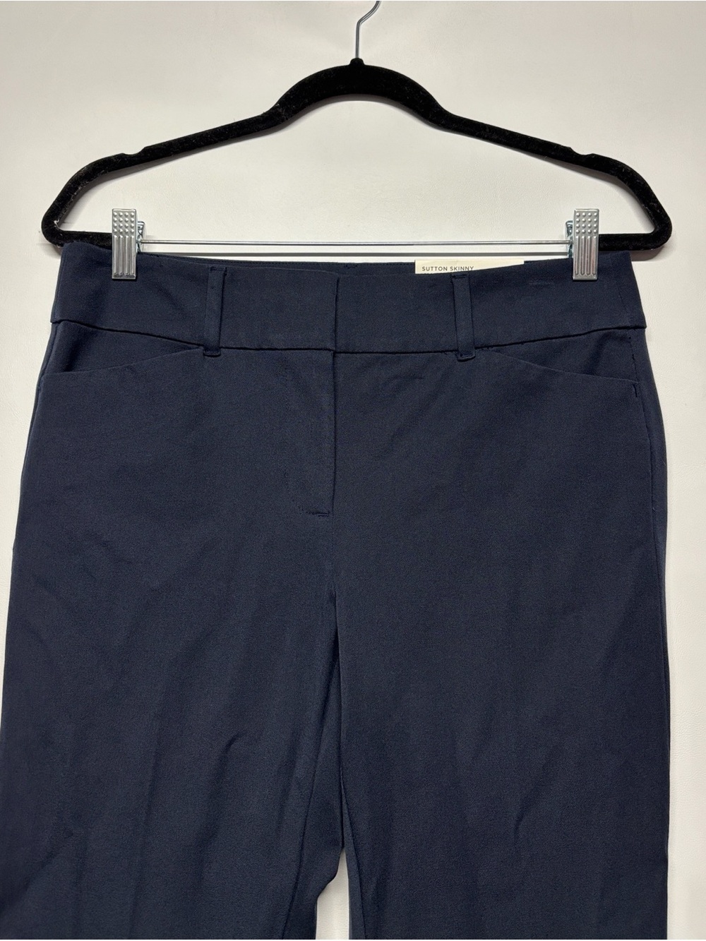 ✨ LOFT Outlet Sutton Skinny Ankle Mid Rise Pants Navy Size 4 NWT - Picture 4 of 15